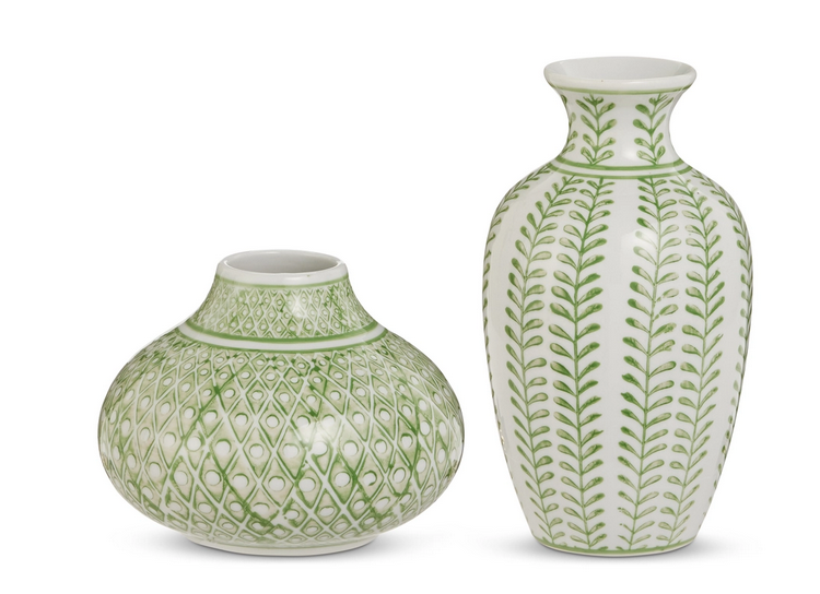 Ceramic Green Cachepot (2-Styles)