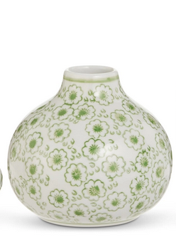 Mini Ceramic Green Cachepot (3-Sizes)