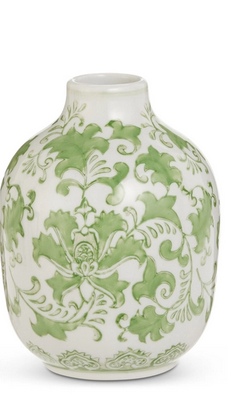 Mini Ceramic Green Cachepot (3-Sizes)