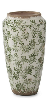 Crackled Green & Cream Ceramic Chinoiserie (3-Sizes)