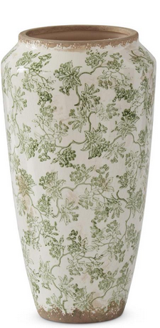 Crackled Green & Cream Ceramic Chinoiserie (3-Sizes)