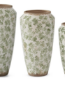 Crackled Green & Cream Ceramic Chinoiserie (3-Sizes)