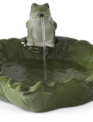 Leaf & Frog Ceramic Fountain