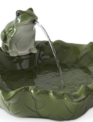 Leaf & Frog Ceramic Fountain