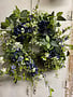 Custom Mixed Blue Hydrangea Wreath