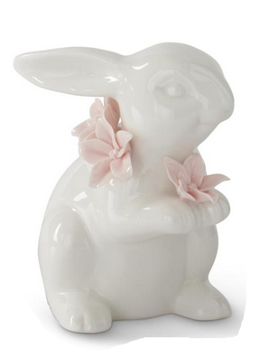White Ceramic Posey Bunny