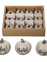 Mini White Message Pumpkin (3-Styles)