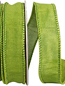 7/8" x 10 Yds Moss Green Dupioni Wired Edge Ribbon
