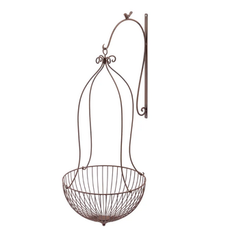 Rustic Hanging Metal Basket