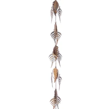 Fern Fronds Bell Rain Chain