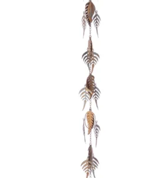 Fern Fronds Bell Rain Chain