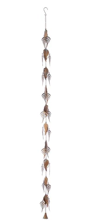 Fern Fronds Bell Rain Chain
