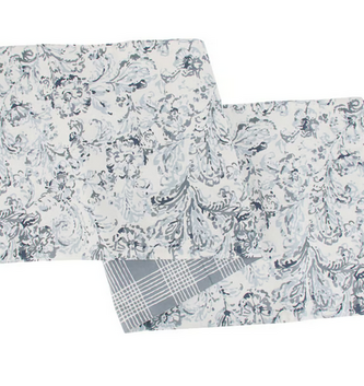 52" Indigo Blue Floral Table Runner