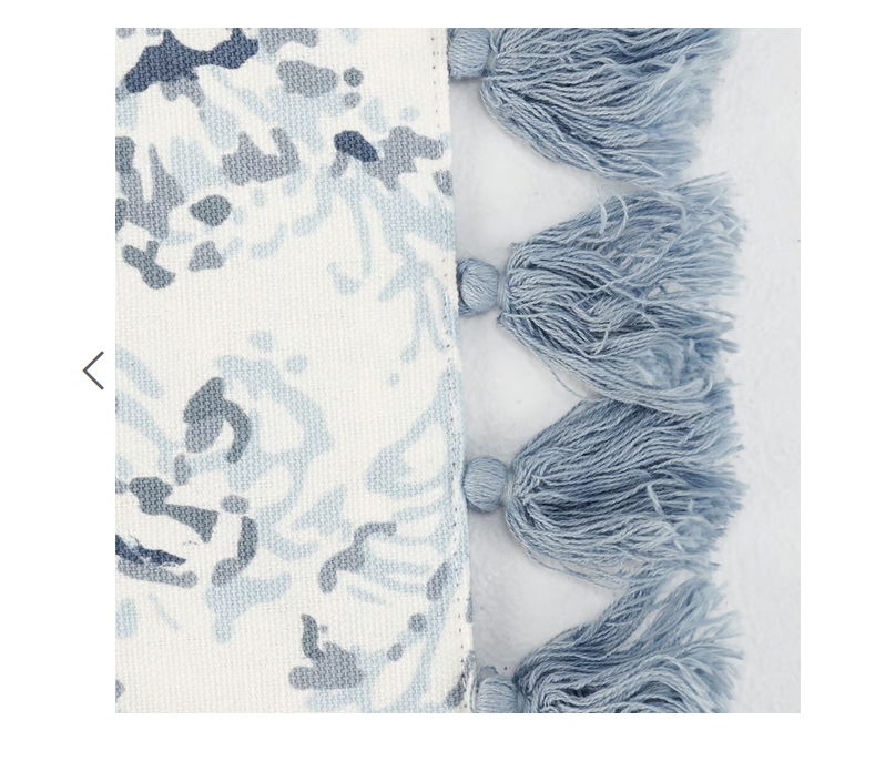 52" Indigo Blue Floral Table Runner