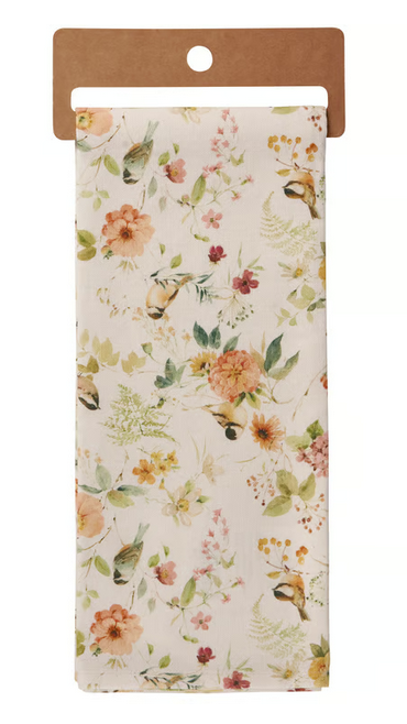 Chickadee Floral Kitchen Towel