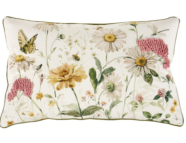 Garden on Daisies Pillow
