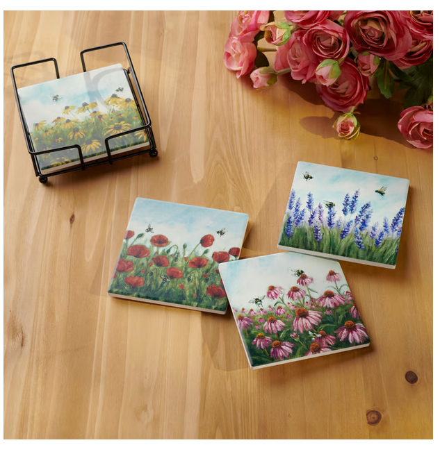 Set of 4 Garden Coasters
