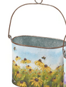 Metal Floral Garden Bucket (2-Sizes)