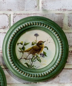 Dotted Round Vintage Bird Print (2-Styles)