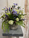 Custom Snowball Forget Me Not Wildflower Arrangement