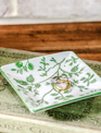 Square Green Vine Accent Plate