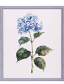 Blue Hydrangea Cottage Framed Print
