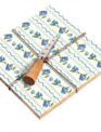 The Blue Hydrangea  Wooden Cheese Board w/ Knife