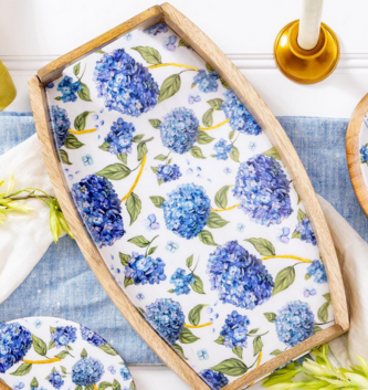 The Hydrangea Collection Wooden Serving Tray