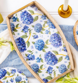 The Hydrangea Collection Wooden Serving Tray