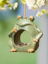 Hanging Garden Frog Bird Feeder