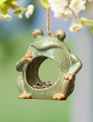 Hanging Garden Frog Bird Feeder