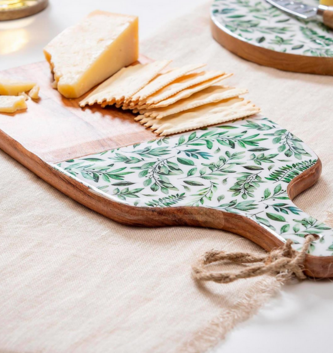 Large Wooden Green Vine Cutting Board