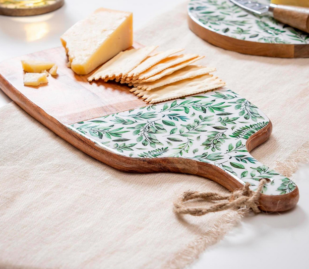 Large Wooden Green Vine Cutting Board