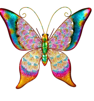 Enchanted Garden Butterfly Metal Wall Decor