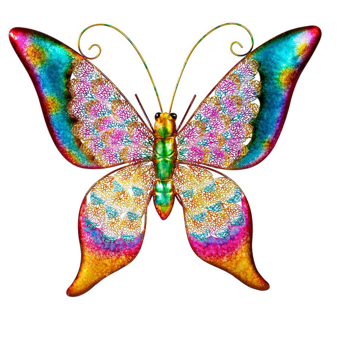 Enchanted Garden Butterfly Metal Wall Decor