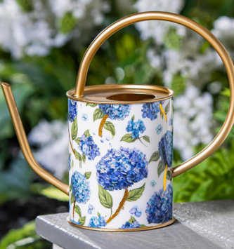 Blue Hydrangea Watering Can