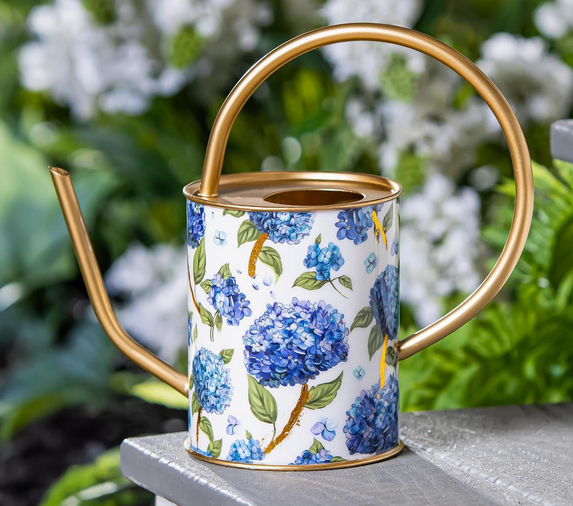 Blue Hydrangea Watering Can