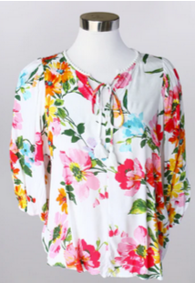 Puff Sleeve Wildflower Blouse