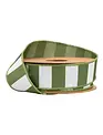 1.5" x 10 Yards Green & White Striped Ribbon