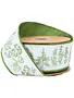 2.5" x 10 Yards Green & White Herbs Wired Dupioni Ribbon