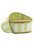 1.5" x 10 Yards Light Green & White Striped Ribbon