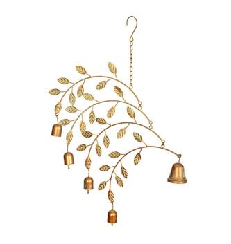 Blowing Leaves Verdigris Wind Chime