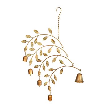 Blowing Leaves Verdigris Wind Chime