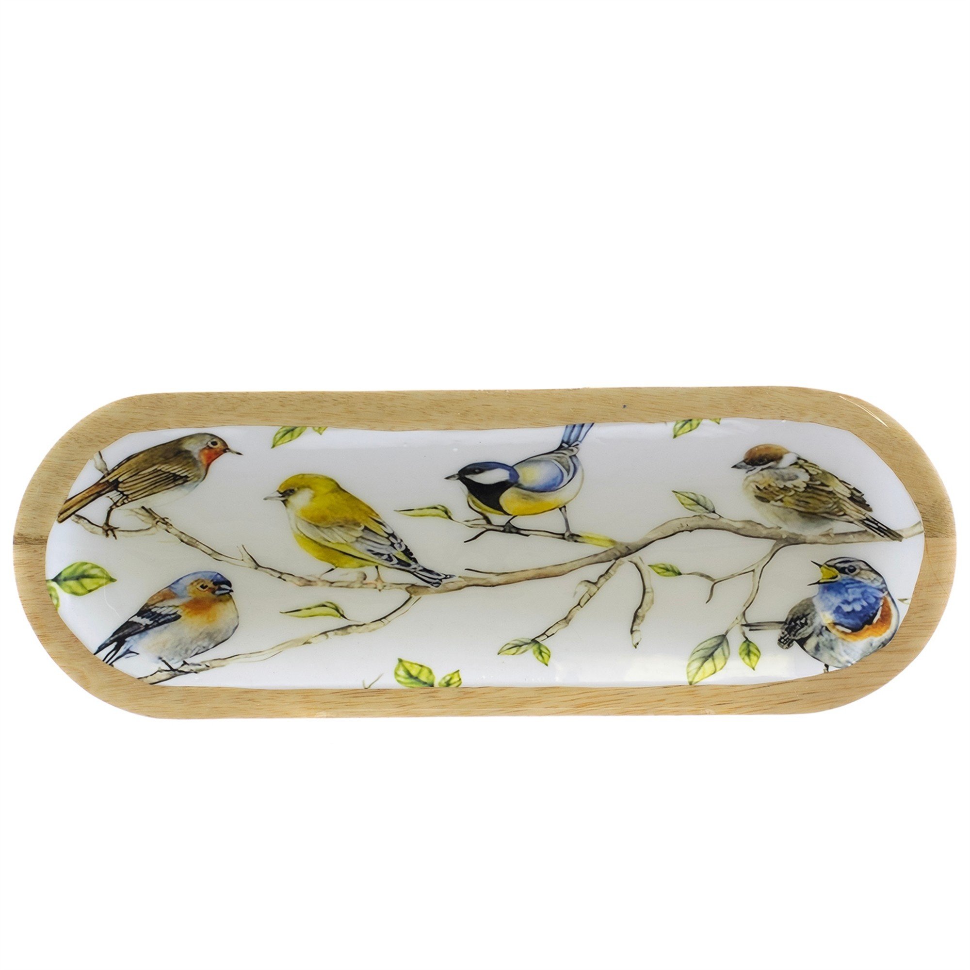 Birds on Branch Oval Tray