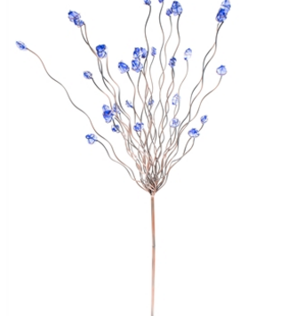 Blue Beaded Tree Stake