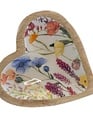 Mango Wood Wildflower Heart Dish
