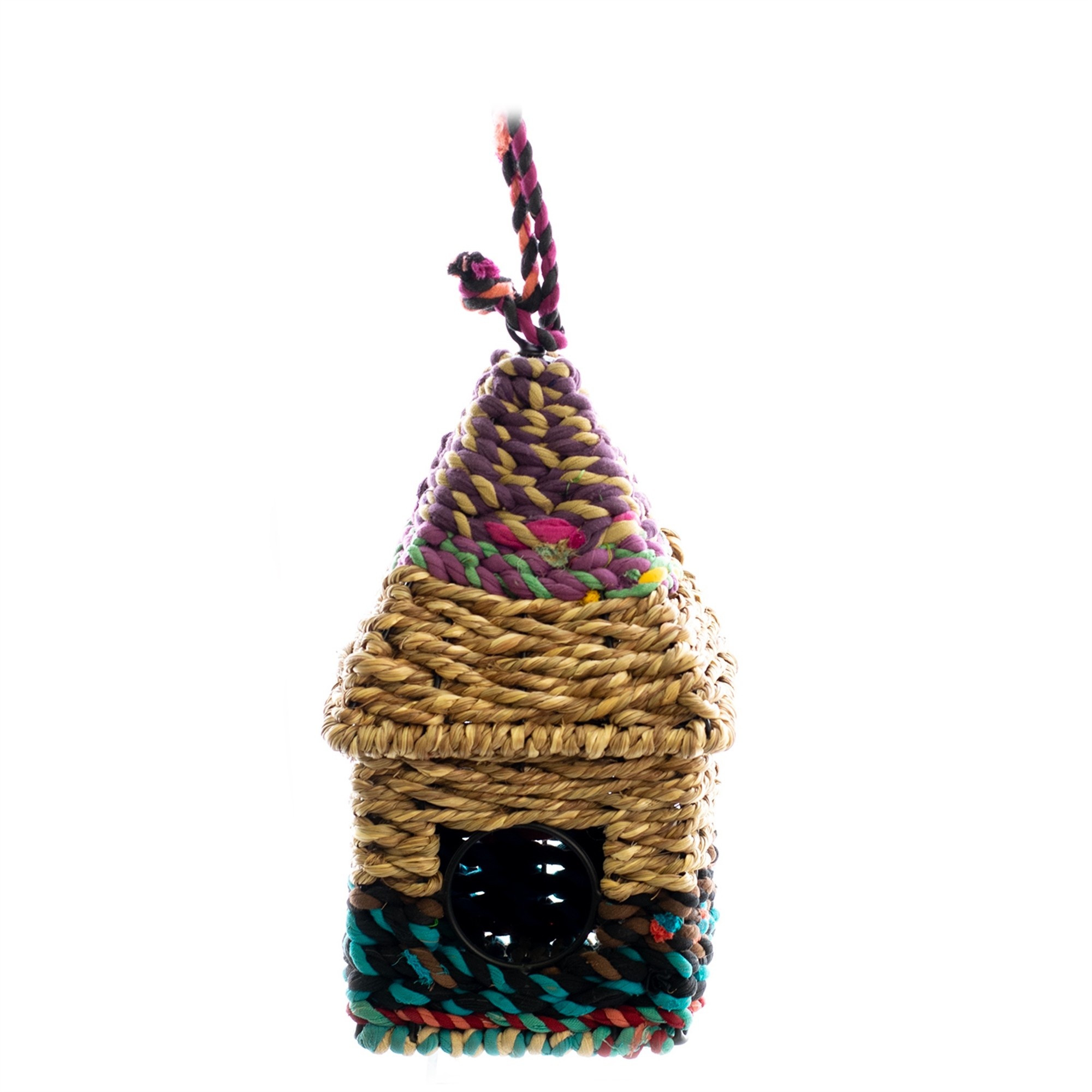 Handmade Rattan Nesting Birdhouse