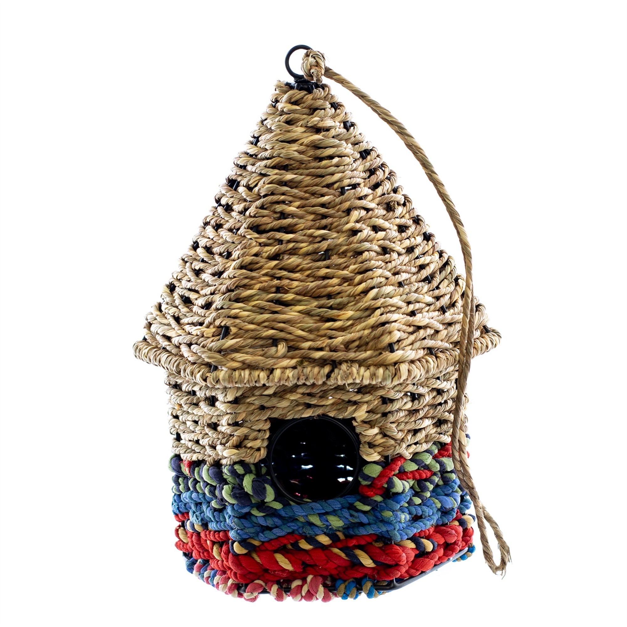 Handmade Rattan Nesting Birdhouse