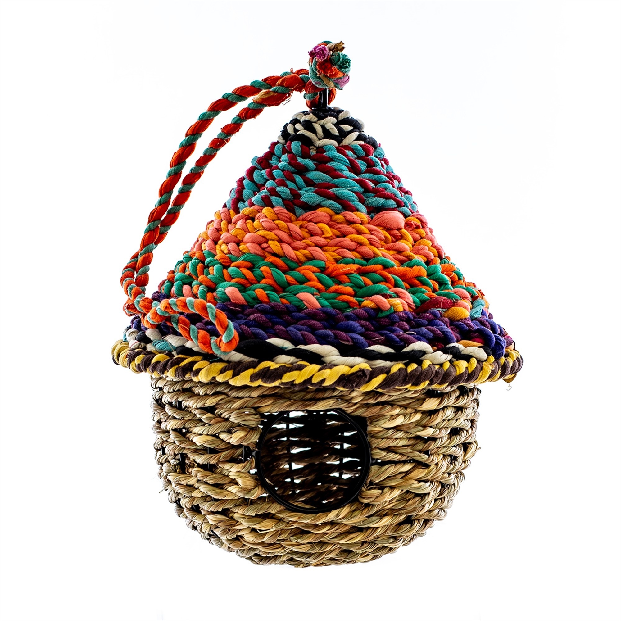 Handmade Rattan Nesting Birdhouse