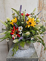 Custom Black Eyed Susan & Yarrow in Wildflower Vase